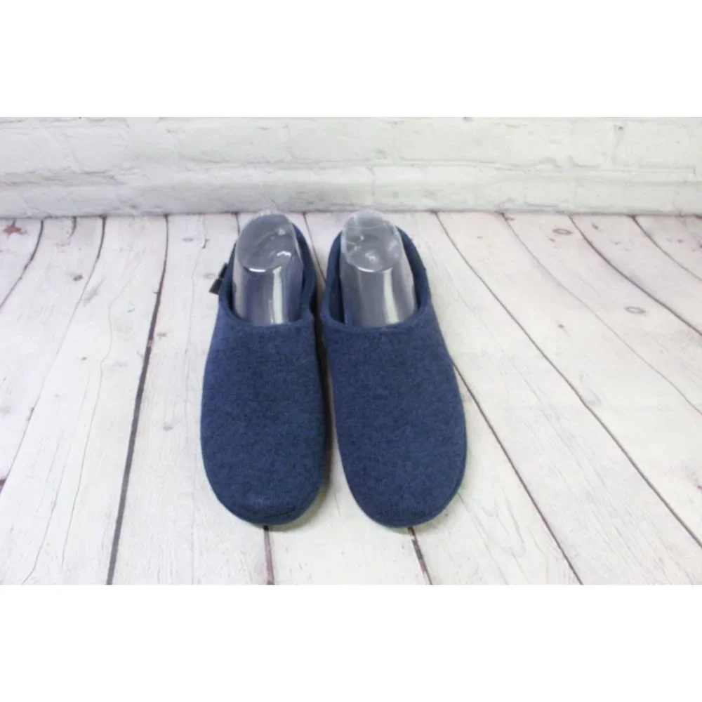 LL Bean Blue Sweater Knit Fleece Cozy Comfort Slipper Scuff Size 10 M - Picture 5 of 9